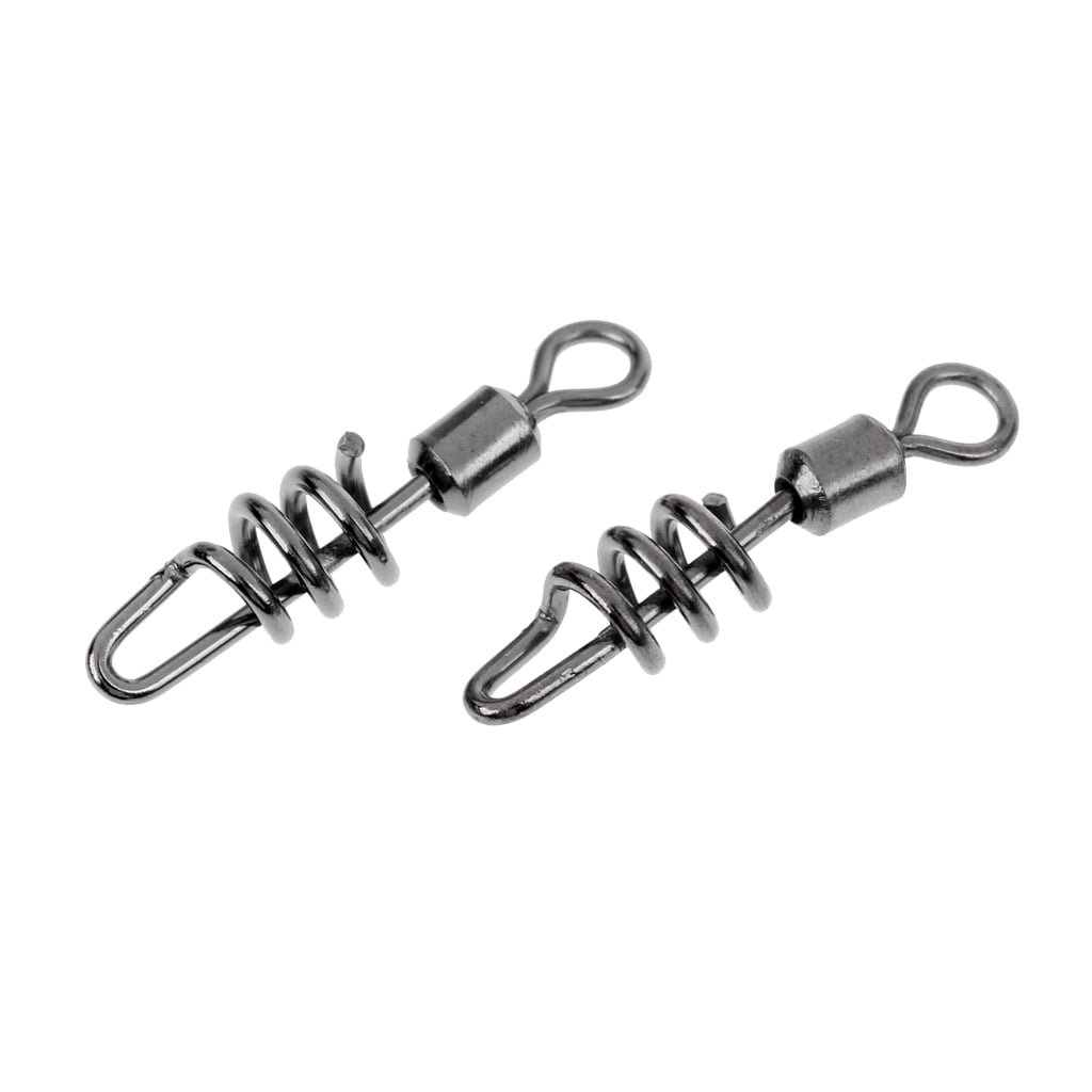 20pcs Fishing Swivel Swirl Clip Corkscrew Link Quick Change for Toothy 