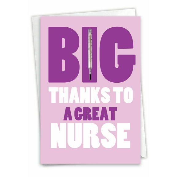 1 Funny Thank You Card with Envelope - Great Nurse C3694TYG