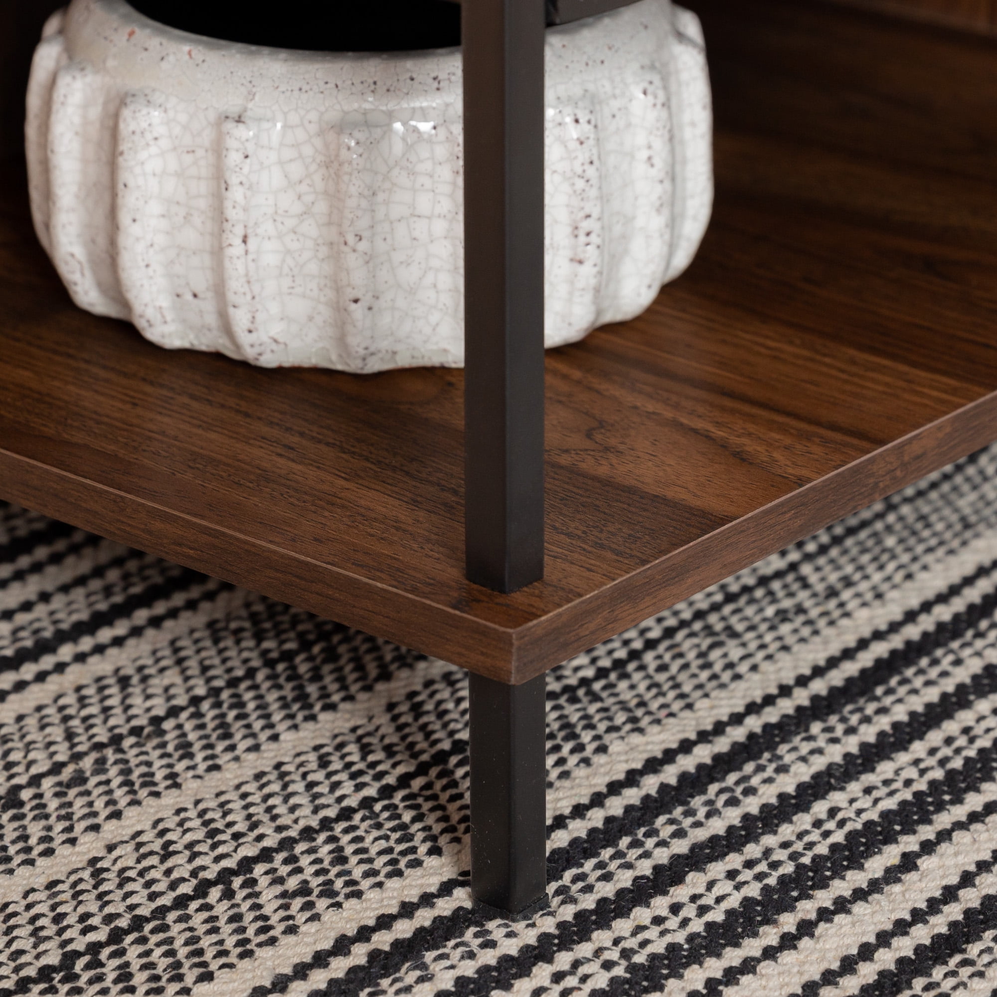 Hodge Dark Walnut Modern Square Coffee Table by River Street Designs