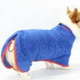 thumbnail image 3 of UPOUART Pet Quick Drying Bathrobe 1Pcs Blue Fast Drying Dog Bath Towel 15.7x13.8in, 3 of 8