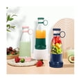 thumbnail image 4 of Mezcladores recargables PENGJJMXG Exprimidores de frutas 6 cuchillas eléctricos portátiles azul, 4 of 5
