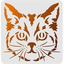 Cat Stencils Template 11.8x11.8inch Plastic Cat Drawing Painting Stencils Square Reusable Stencils for Painting on Wood Floor Wall and Tile for DIY