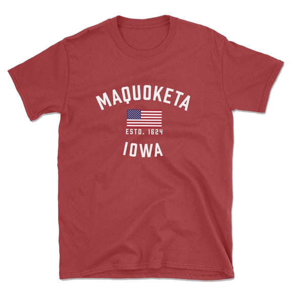 Maquoketa Iowa Patriot Men's Cotton T-Shirt