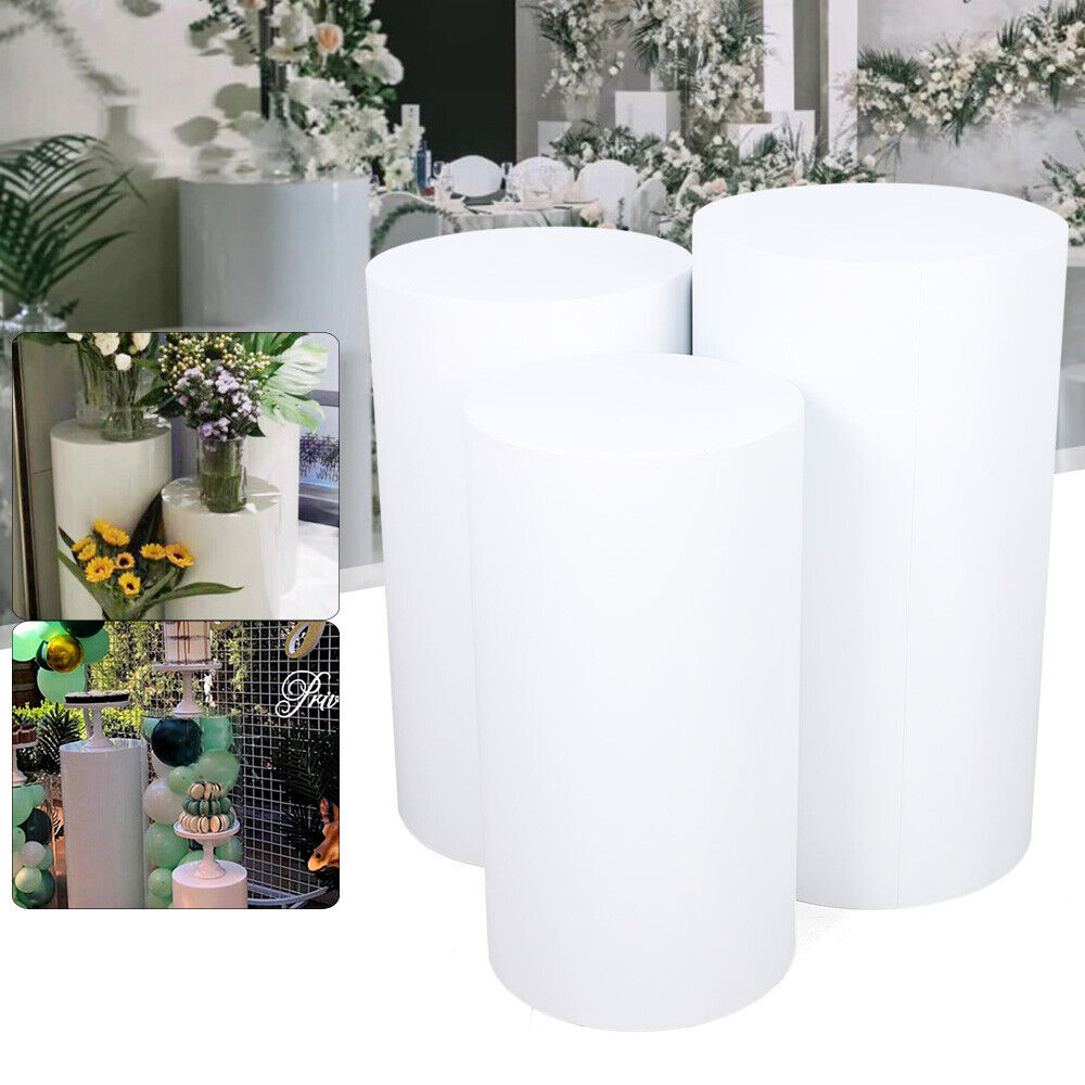 Wuzstar Round Cylinder Stand Pedestal Display Plinths Pillars Metal