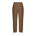 thumbnail image 7 of Men’s Cargo Joggers, Casual Trousers, Elastic Waist Drawstring Cuffed Ankle, Lightweight Stretchy Breathable, Gym Workout Daily Wear, Summer Activewear | AESTIVO,Brown XL, 7 of 7