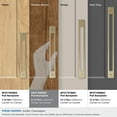 thumbnail image 3 of Amerock Medora 8-13/16 inch (224mm) Center-to-Center Rectangle Golden Champagne Cabinet Pull Backplate, 3 of 6
