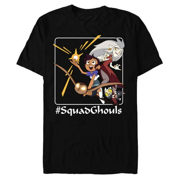 Disney Channel The Owl House #SquadGhouls - Short Sleeve Blended T-Shirt for Adults -Customized-Black