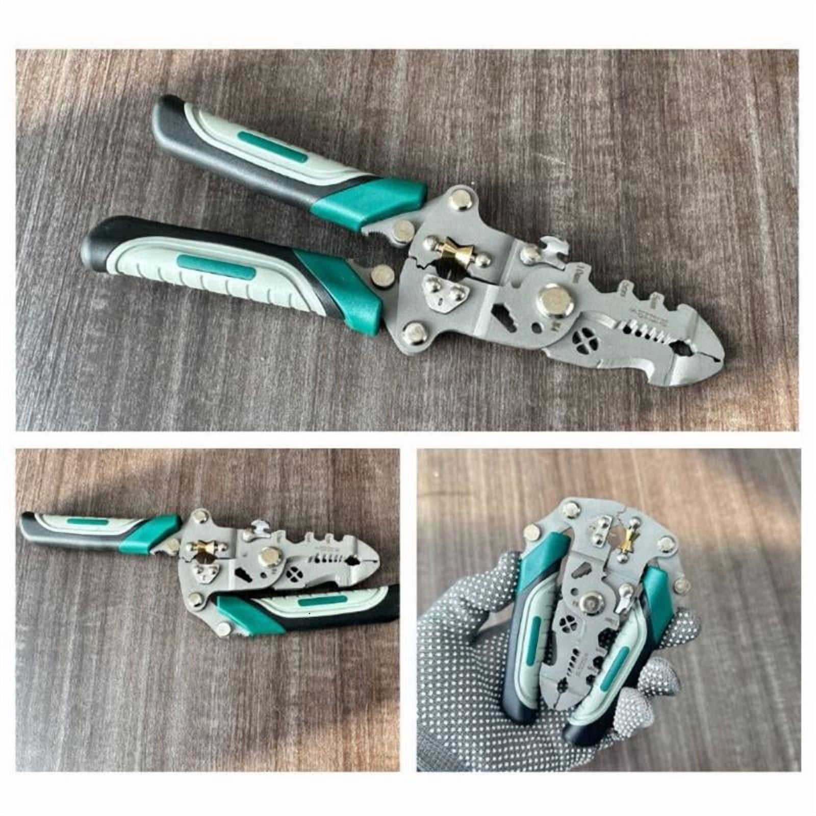 CEORPER Electrician Pliers With Voltage Tester And Wire Stripper Crimping Tool
