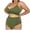 Green, variant on Danhjin Womens Plus Size Swimsuit Summer Beach Sexy Solid High Waisted Bikini Sets Two Piece Swimsuit