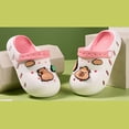 thumbnail image 5 of Lusa Soft Indoor Outdoor Slippers for Toddler Girls Boys Summer Lightweight Beach Sandals with Cute Space Pattern and Holes Designs Flexible Sole for Kids White 9-10 Years, 5 of 7
