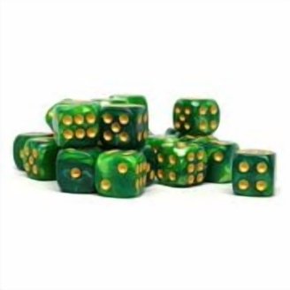 10-Pack Green And Red Swirl D10 Dice - 16mm Polyhedral Dice For D&D, Warhammer, RPG Gaming