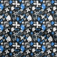 thumbnail image 1 of oneOone Polyester Spandex Medium Blue Fabric Poker Card Sewing Craft Projects Fabric Prints By Yard 56 Inch Wide, 1 of 4