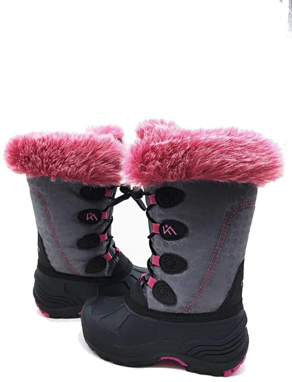 ICEFACE Kids Winter Snow Boots Waterproof and Insulated for Girls and Boys