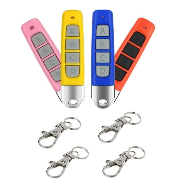 Riwesomey 4 piezas Auto puerta de garaje Control remoto reemplazo portátil programable 4 botones duplicadores copiadora abridor Accesorios Cámaras de salpicadero de coche Riwesomey VI017714-00B