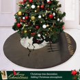 thumbnail image 6 of GZHJMY Halloween Tree Skirt Cat Xmas Tree Skirt Floor Door Round Mat Decorations for Holiday Party Home Christmas Day Ornaments, 35.4", 6 of 6