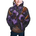 Zufioo Ornate Purple Floral Vase Design Hoodies For Boys and Girls