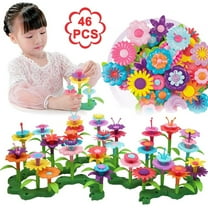 Flower Garden Educational Creative Playset Model Building Kits Plastic, 1.56 oz, 46 Pcs