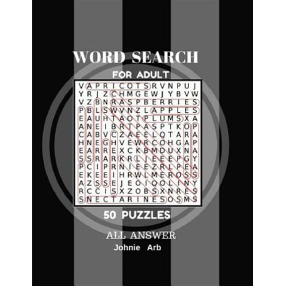 Pre-Owned Word Search for Adult 50 Puzzles All Answer