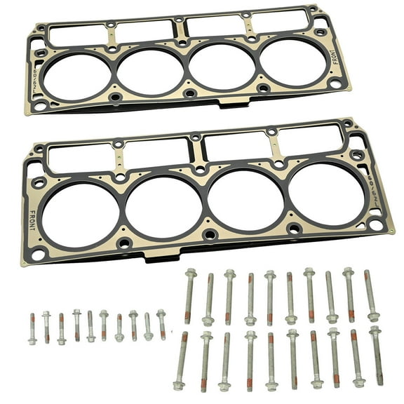 Michigan Motorsports LS3 Head Gaskets with 2005 Head Bolt Kit - 5 Layer MLS Cylinder Head Gasket Pair with Bolts for 6.0 6.2 LS LQ4 LQ9 L96 L76 LY6 L92 L99 Like 12610046