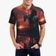 thumbnail image 1 of Fotbe Lone Rider Under Red Sky Camiseta Polo de Golf para Hombre con Estampado – Camisa Deportiva Transpirable con Cuello Abotonado-Large, 1 of 6