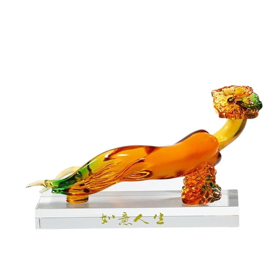 Feng Shui Statues, Color Colored Glaze Ruyi Sculpture, Wealth Attracting Decor Statue, Luxury Gift for Business or Store Opening, Housewarming