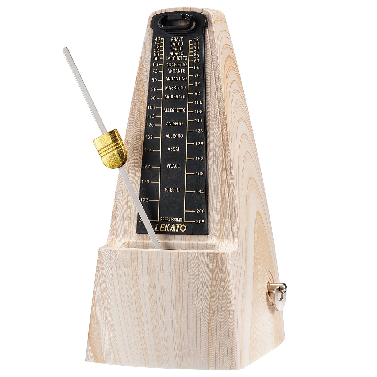 LEKATO Mechanical Metronome Universal Metronome for Piano Guitar Ukulele Violin with Loud Sound Accurate Track Beat Tempo for Beginner