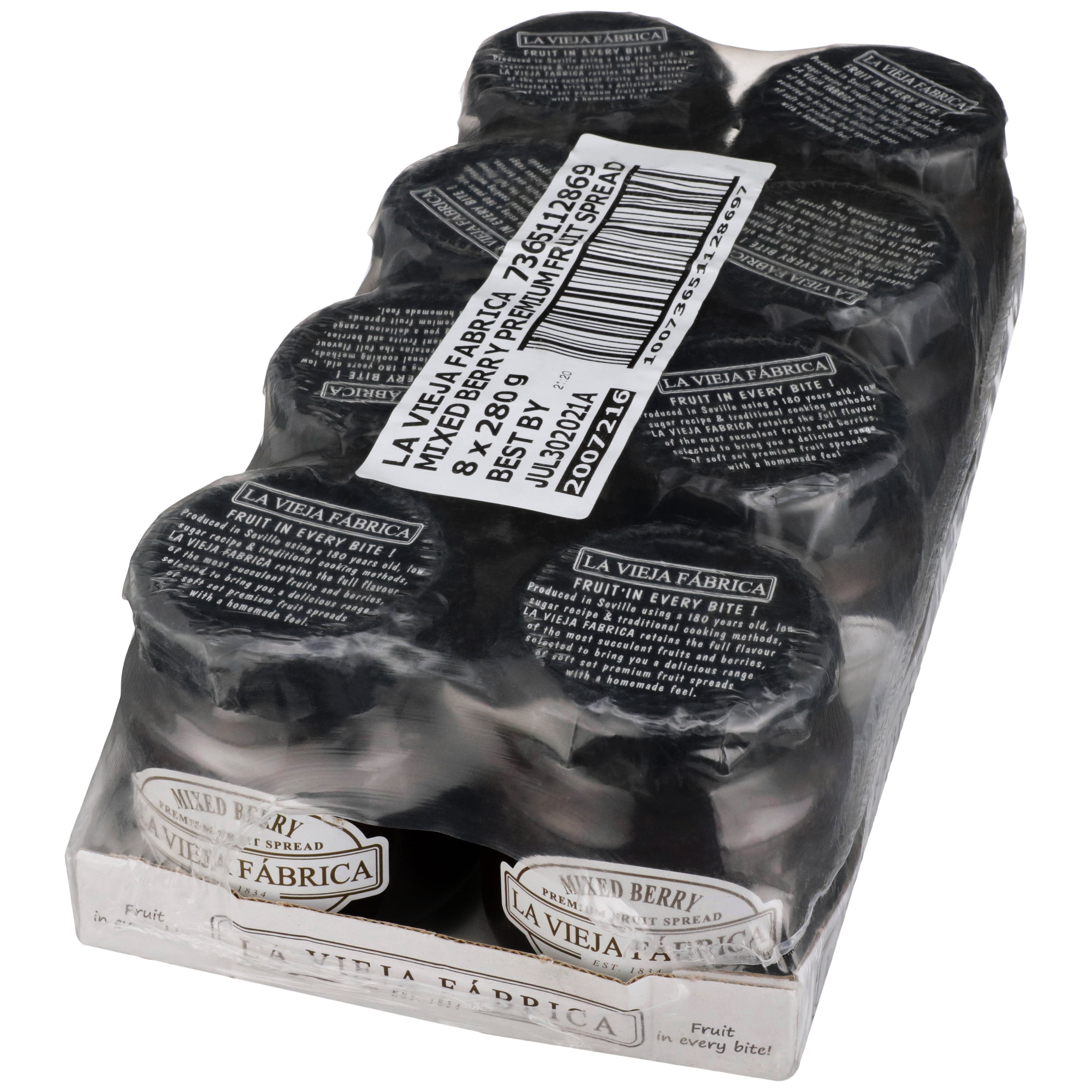La Vieja Fabrica Premium Mixed Berry Fruit Spread 8 pk case (9.9 oz each)