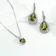 thumbnail image 6 of Bling Jewelry Womens 7CT Olive Green Teardrop Hoop Earring CZ Imitation Peridot, 6 of 7