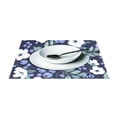 thumbnail image 3 of Blueberries Flowers Leaves Floral 12×18 inch Placemats Heat Resistant Washable Foldable Rectangular Placemats Set Decoration Indoor Outdoor for Kitchen Dining Table 6PCs, 3 of 8