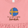 thumbnail image 4 of Inktastic I'm So Cute, I Must Be Swedish Sunflower Girls Baby Dress, 4 of 5