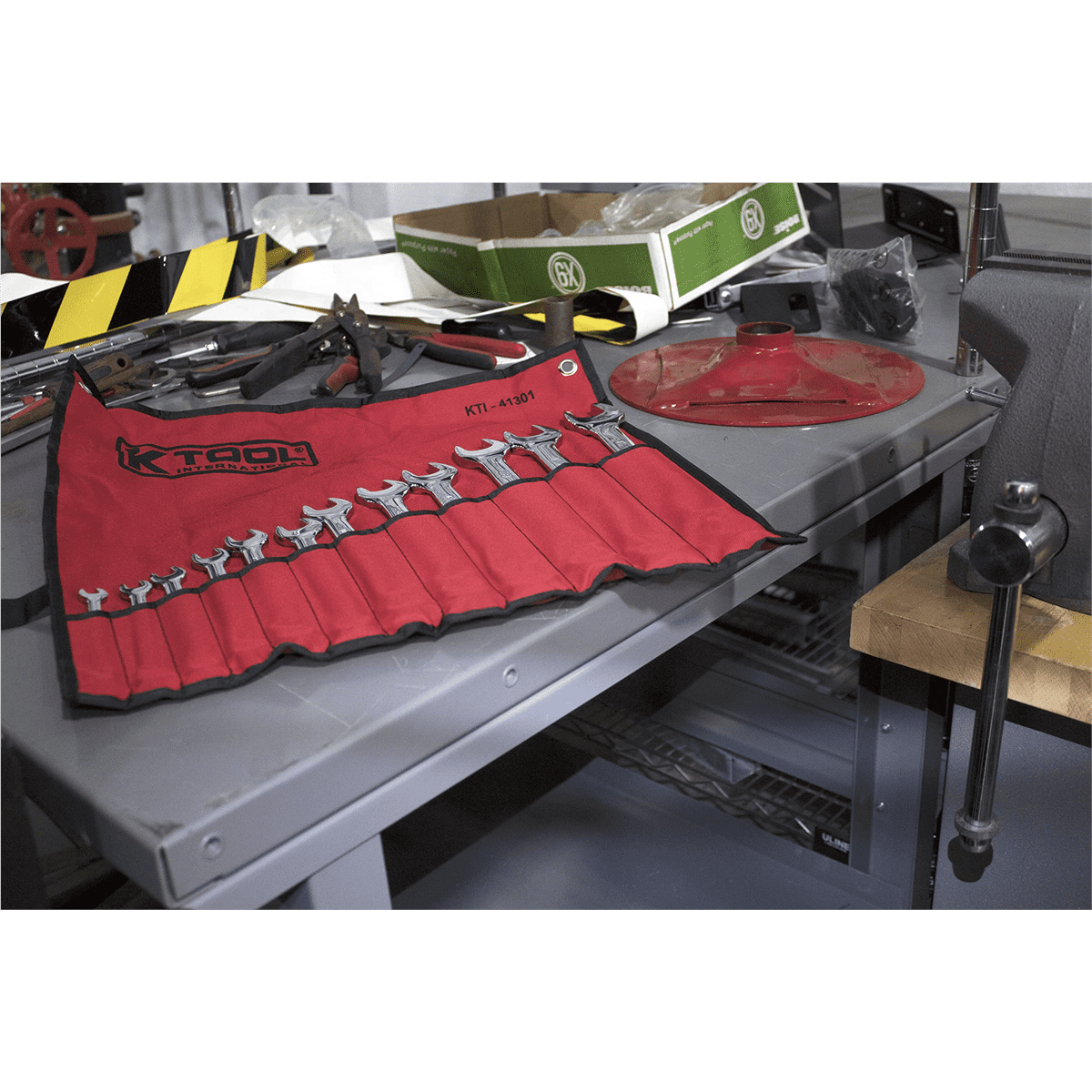 K Tool International Wrench Set Combination 12 Piece Hi Polish