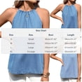 thumbnail image 7 of Uootdi Women's Denim Tops Halter Neck Sleeveless Ruched Camisoles Casual Loose Fit Lightweight Tops Gift, 7 of 7