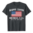 thumbnail image 4 of WAYUTE Women Shirts Us National Flag Pattern USA 1776-2026 Letter Print Short Sleeve Crew Neck For 4Th Of July Party Night Casual Tee,Dark Gray,M, 4 of 4