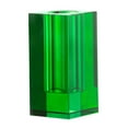 thumbnail image 3 of CC Home Furnishings Medium Rectangular Flower Glass Vase - 7.75" - Green, 3 of 5