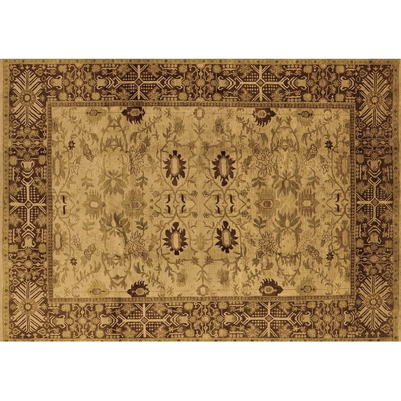 Ahgly Company Indoor Rectangle Oriental Brown Industrial Area Rugs, 2' x 4'