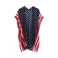 thumbnail image 5 of Heydday Women's American Flag Kimono Cover Up, 4th of July Patriotic Beachwear, Open Front Loose Cardigan Swimsuit Wrap (Red2/One Size), 5 of 5
