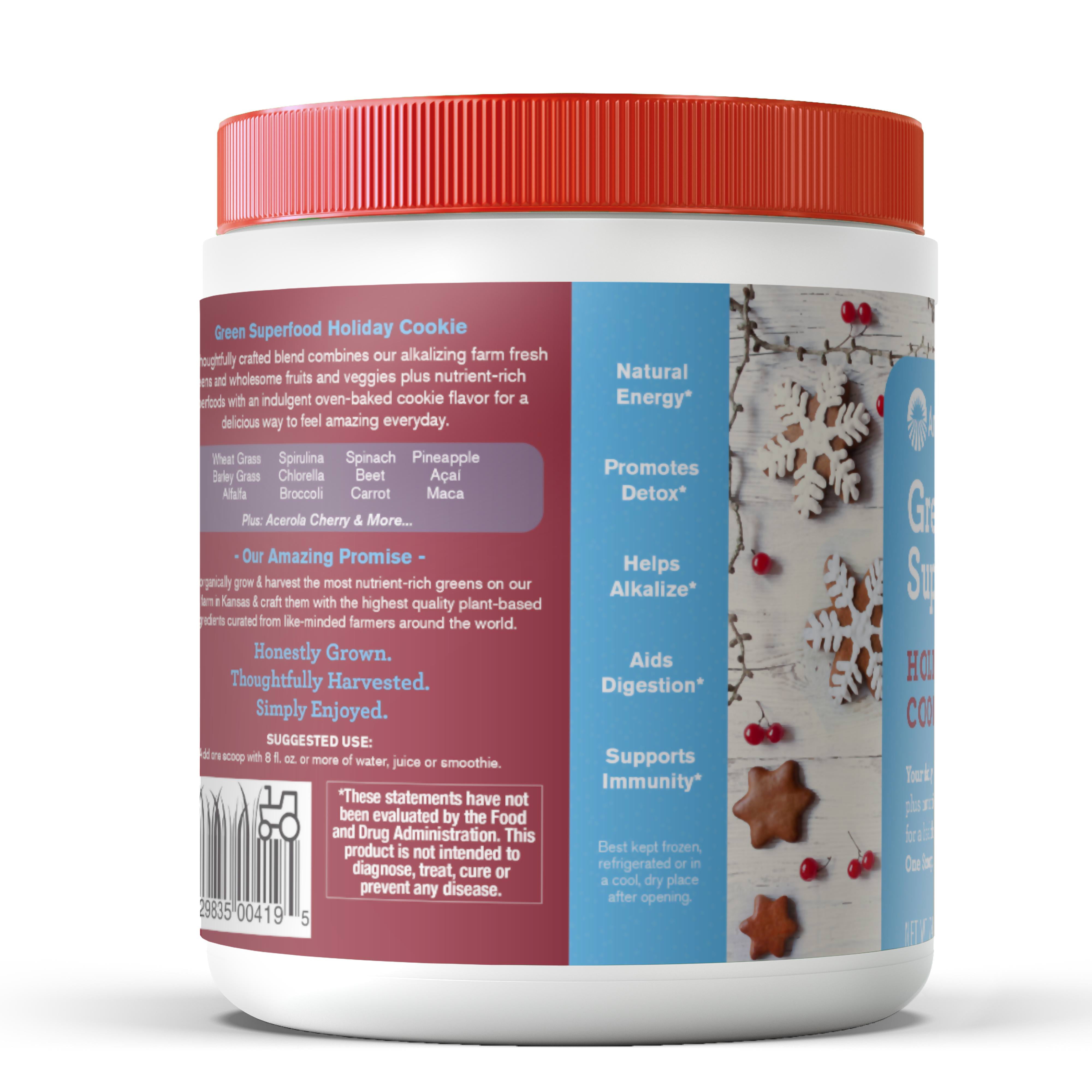 Amazing Gr Green Superfood Holiday Cookie 30 Servings