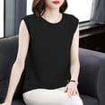 thumbnail image 2 of JIUKE Tank Tops for Women Crewneck Sleeveless Undershirts Solid Color Loose Fitted Comfy Pajamas Vests Loungewear, 2 of 9