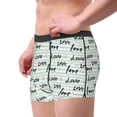 thumbnail image 2 of Daiia Love lettering Men's Underwear Boxer Briefs, Cotton Stretch Moisture-Wicking Underwear-X-Large, 2 of 5