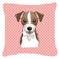 thumbnail image 2 of Checkerboard Print With Dog Fabric Decorative Pillow, 2 of 3