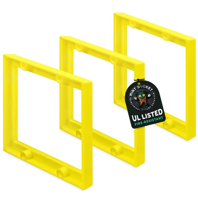 Extensores para caja eléctrica de 1/4" de doble módulo, paquete de 3, Mint Bucket