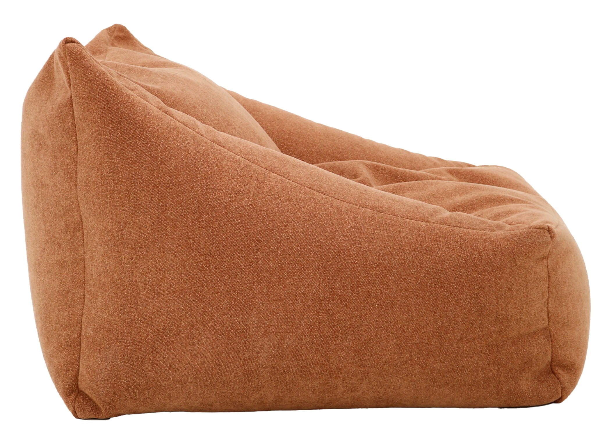 Overman USA Cooper Soft Filled Dorm Bean Bag Chair - Chloe Clay