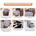 thumbnail image 6 of KINCAM Recliner Chair Cover 3-Pieces, Soft Stretch Recliner Slipcover with Armrest Covers Daily Furniture Protection, Light Gray, 6 of 9