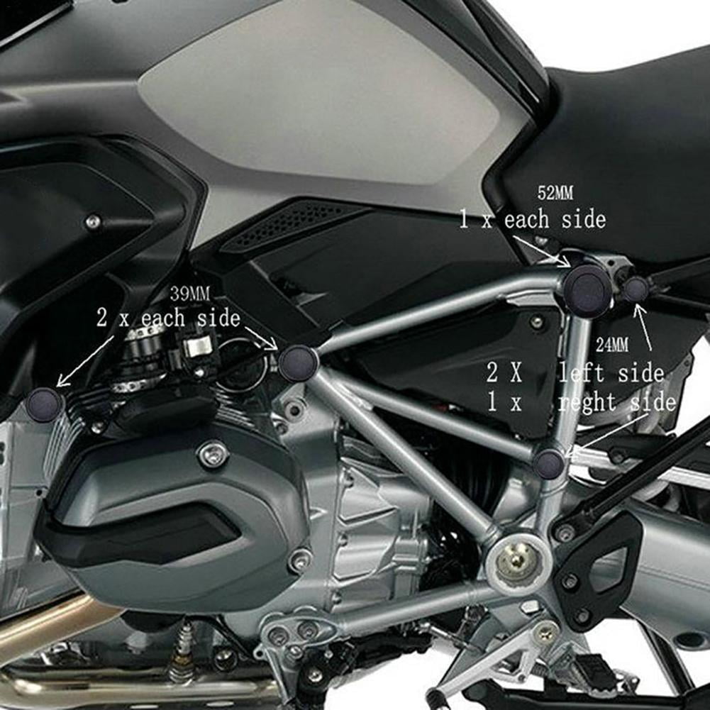 Decorative for BMW R1200GS R 1200 GS R1200 GS LC Adventure 2013 2014 2015 2016 2017 2018 Frame Cap Set Coaste 9PCS Motorcycle Frame Hole Cover Caps Plug