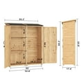 thumbnail image 2 of Asofer Wood Vertical Shed with Floor, Outdoor Storage Cabinet with Waterproof Roof, Garden Shed with 2 Removable Shelves, 2 of 8