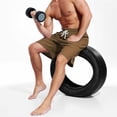thumbnail image 5 of Men Casual Cargo Pants Joggers Elastic Waist Drawstring Pockets Breathable Lightweight Stretchy Cargo Pants Shorts Fifth Pants Daily Work Gym+ | Zenithor,Coffee L, 5 of 9
