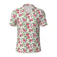 thumbnail image 2 of Daiia Flower Pattern Men’s Polo Shirts,Solid Deck Shirt,Classic Fit, Breathable Cotton Polo for Casual and Sport Wear-Medium, 2 of 7