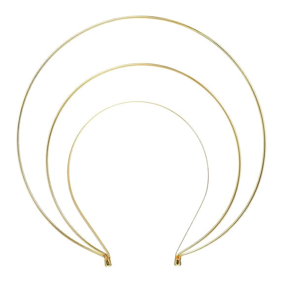2 Pcs Metal Gold Queen Goddess Angel Halo Crown Gold Halo Headband 3 Layered Headband Crown for Wedding Halloween Parties