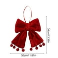 thumbnail image 3 of BAOPAI Red Polyester Christmas Tree Bows Decorations Assorted Sizes For Home Holiday Festive Decor Durables Shape, 3 of 6