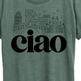 thumbnail image 3 of Instant Message - Ciao - Women's Short Sleeve Graphic T-Shirt, 3 of 7